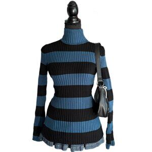blue and black striped longsleeve
